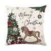 Christmas Pillowcase Decorative Linen Printed Porch Courtyard Sofa Home Decoration Pillowcase