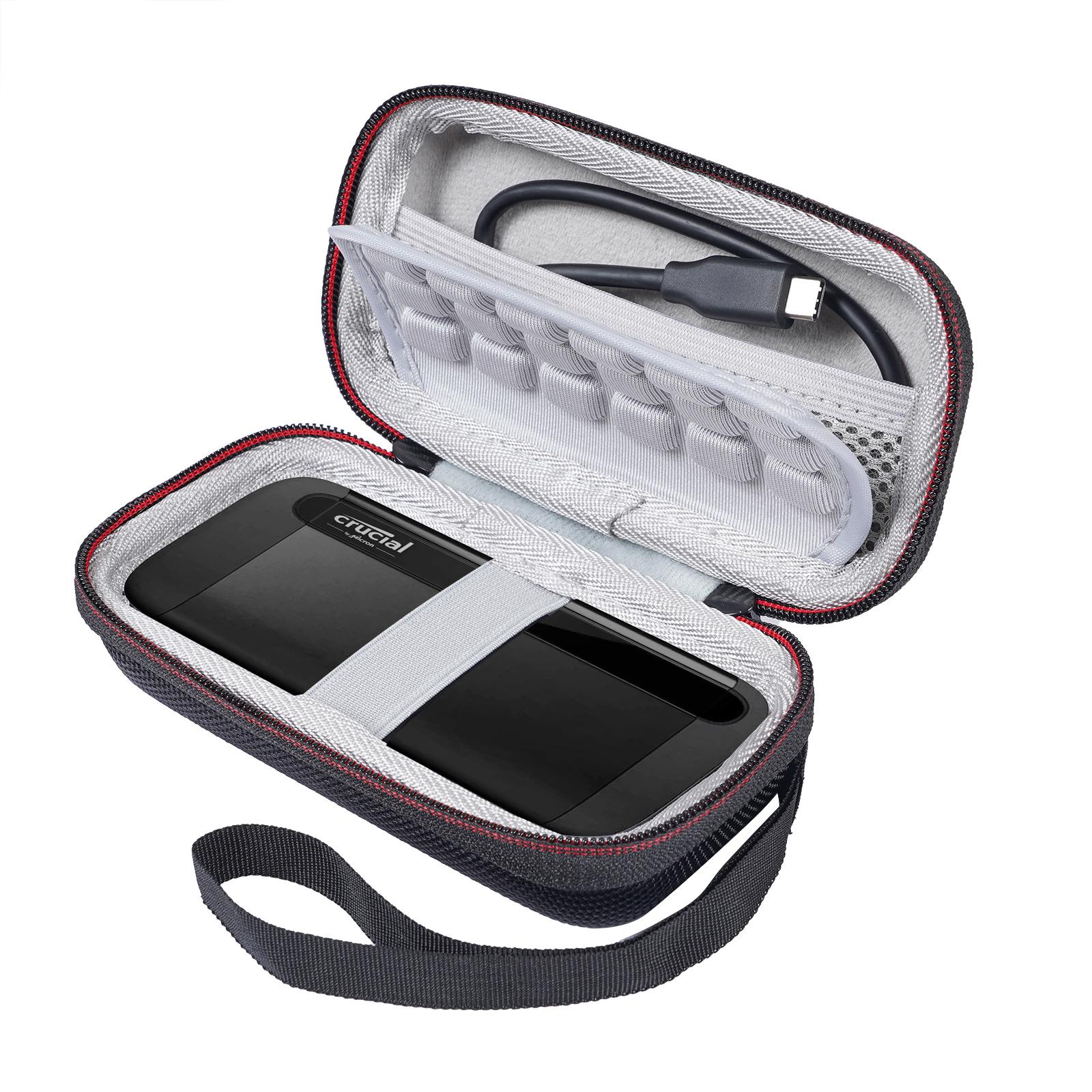 

Жесткий защитный чехол для переноски Портативный SSD Внешние твердотельные накопители сумка-чехол для хранения для для Crucial X8 чёрный