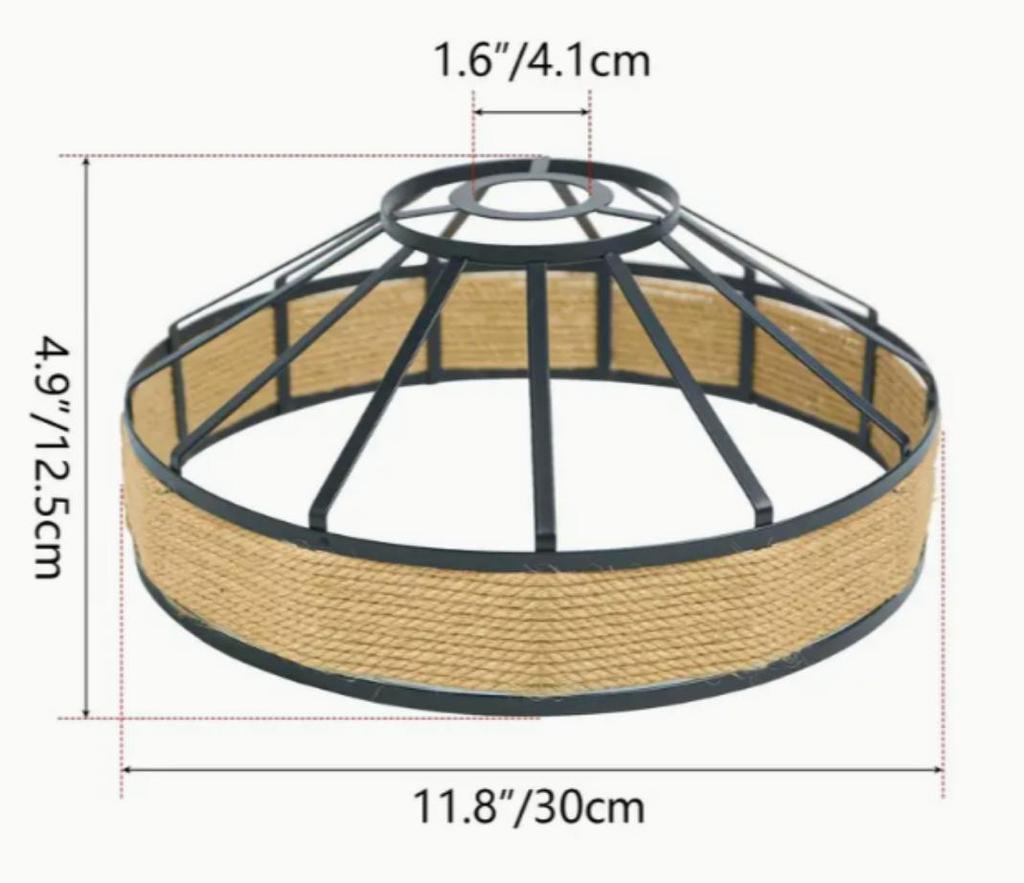 Abajur Boem din Bambus Țesut Manual cu Frânghie de Hârtie