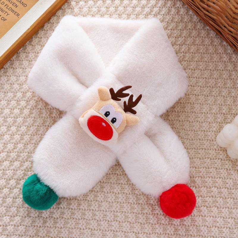 Winter Kunstkaninchenfell Cartoon Snood: Kuscheliger Plüsch-Nackenwärmer für Kinder & Eltern