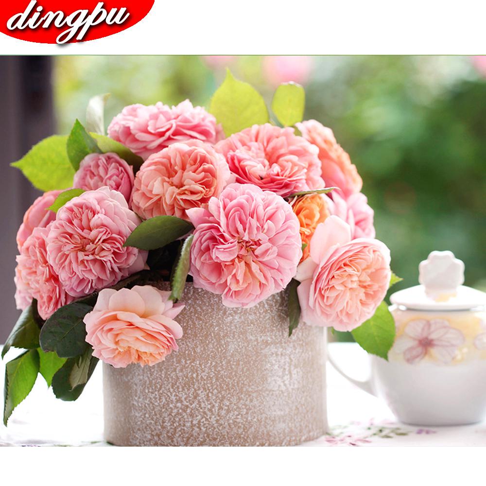 Volledige ronde boor 5D DIY diamant schilderij "Rose bloem" 3D diamant borduurwerk kruissteek Home Decor