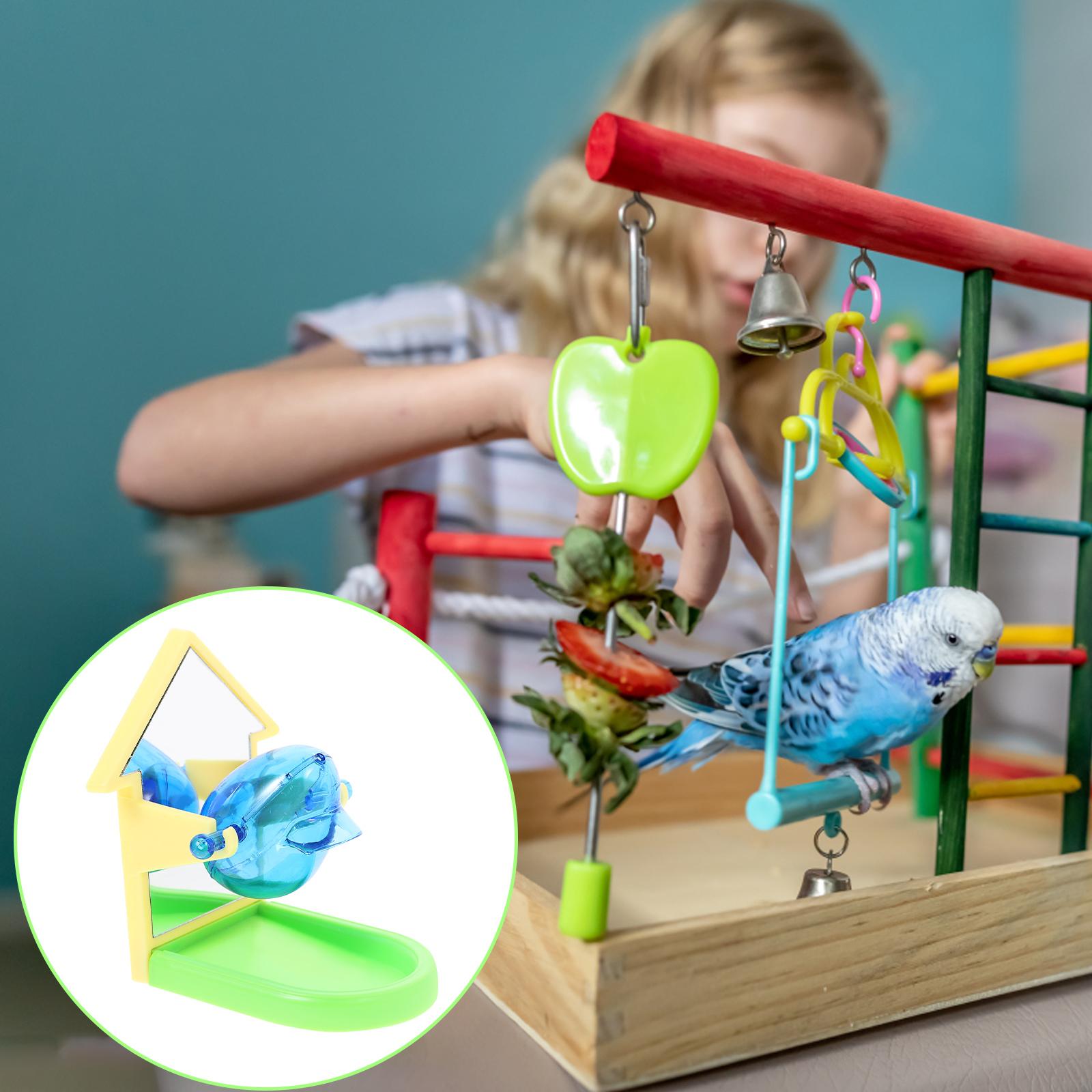 

1pc Durable Plastic Bird Feeder Fun Training Toy House Shaped Pet Supply Parrot Cage Accessory Slow Food Dispenser Bird Feeder 10.00X8.00X8.00CM