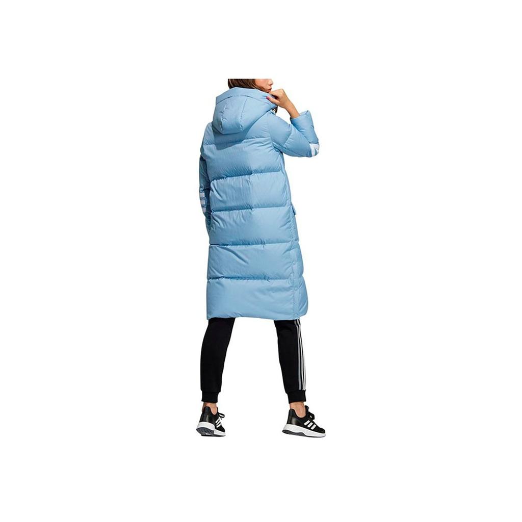 Adidas Neo Casual Warm Hooded Down Jacket Women Outerwear Sky-Blue H18622