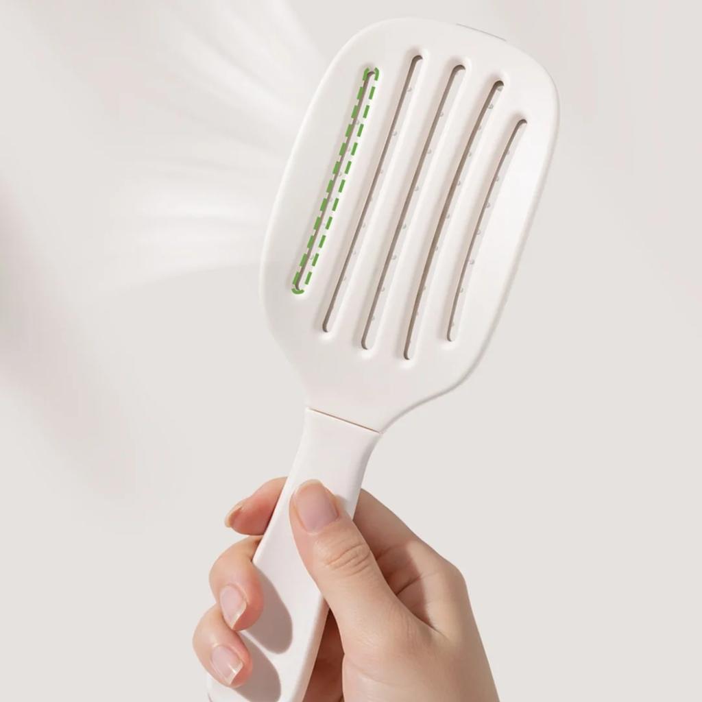 Foldable Travel Hair Brush Portable Detangler Comb Easy Clean Volumizing Styling Hair Tool for Home Use Compact Ribbed Comb with Massage Bristles