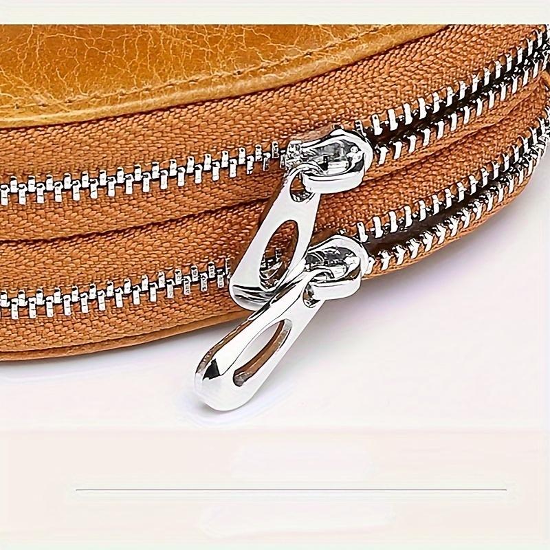 Men's Multifunctional Universal Double Layer Car Key Bag Genuine Leather Regular Key Bag Vintage Smart Folding Key Protector Fashion Business