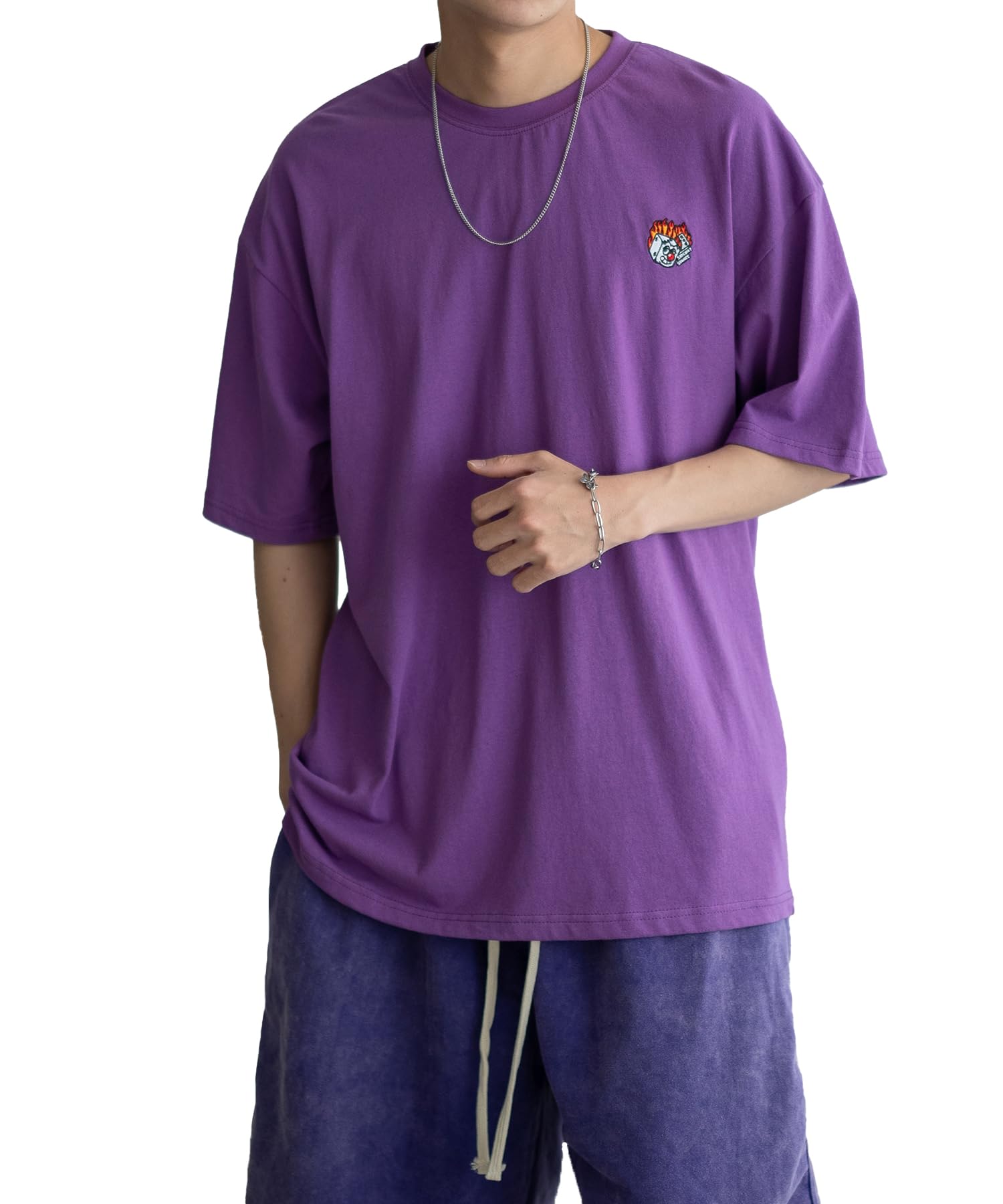 

[IMPROVES] [SIDEWAYSTANCE] Embroidered Fire Dice Short Sleeve T-Shirt