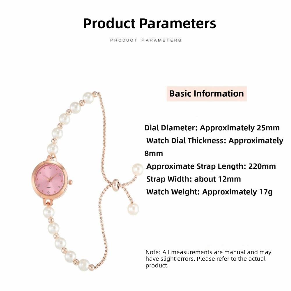 Adjustable Quartz Watch Precise Women's Watch Trendy Pearl Bracelet Watch  Birthday Gift