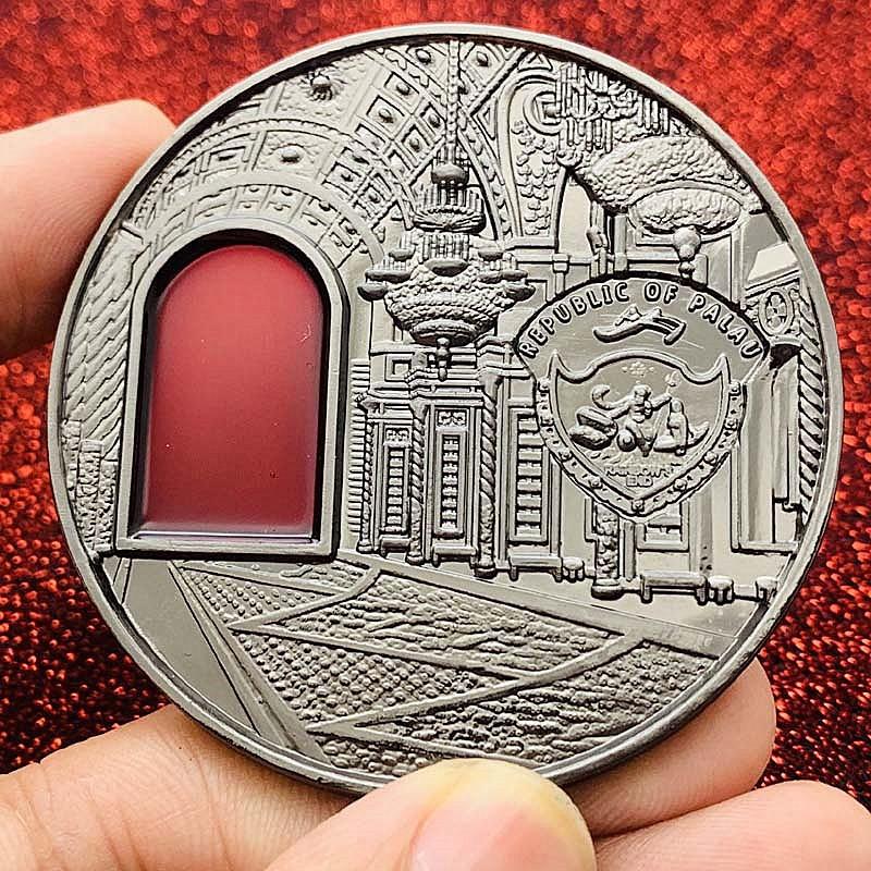 2012 Palau Kremlin Architecture Nickel Ancient Silver Commemorative Medal Craftsmanship 40mm Coin Commemorative Coin, Russia