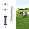 Electric Fence Gate Kit PP Iron 5 Meters Animal Spring Door Accessory With Handle Insulated Nail For Livestock