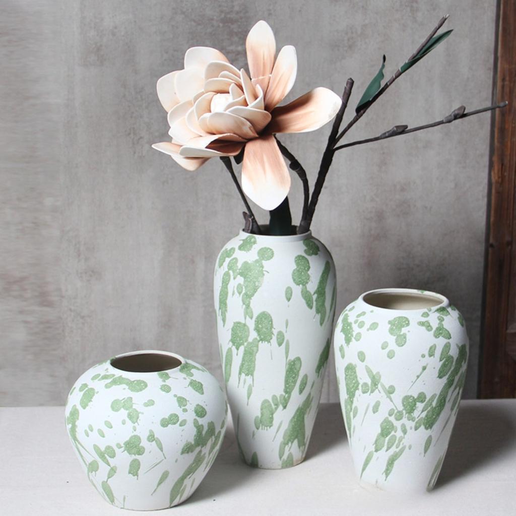 Jingdezhen Ceramic Vase Retro European Style Flower Pot for Living Room Desktop Hydroponic Succulent