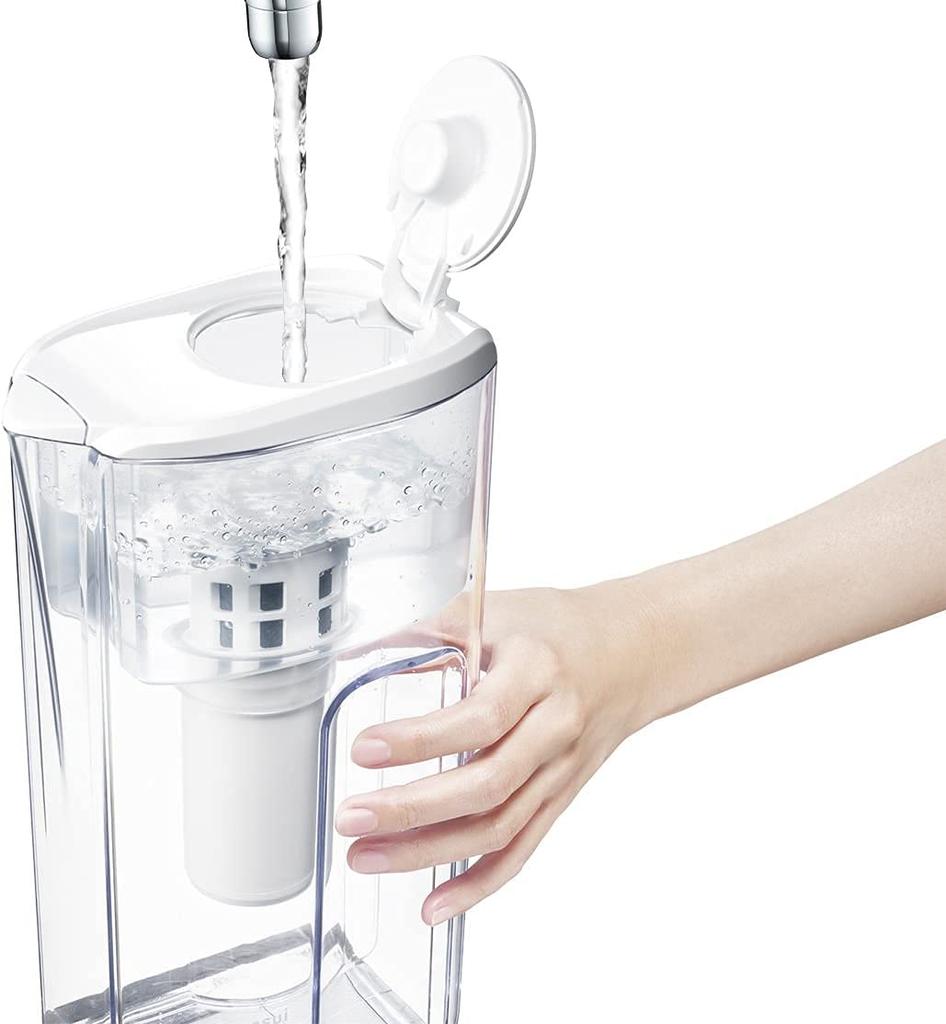 Cleansui Water Purifier, Pot-Type Cartridges, 3-Pack [CP405Z-WT], Filtered Water Capacity: 1.4L, Total Capacity: 2.2L, Medium Capacity Model