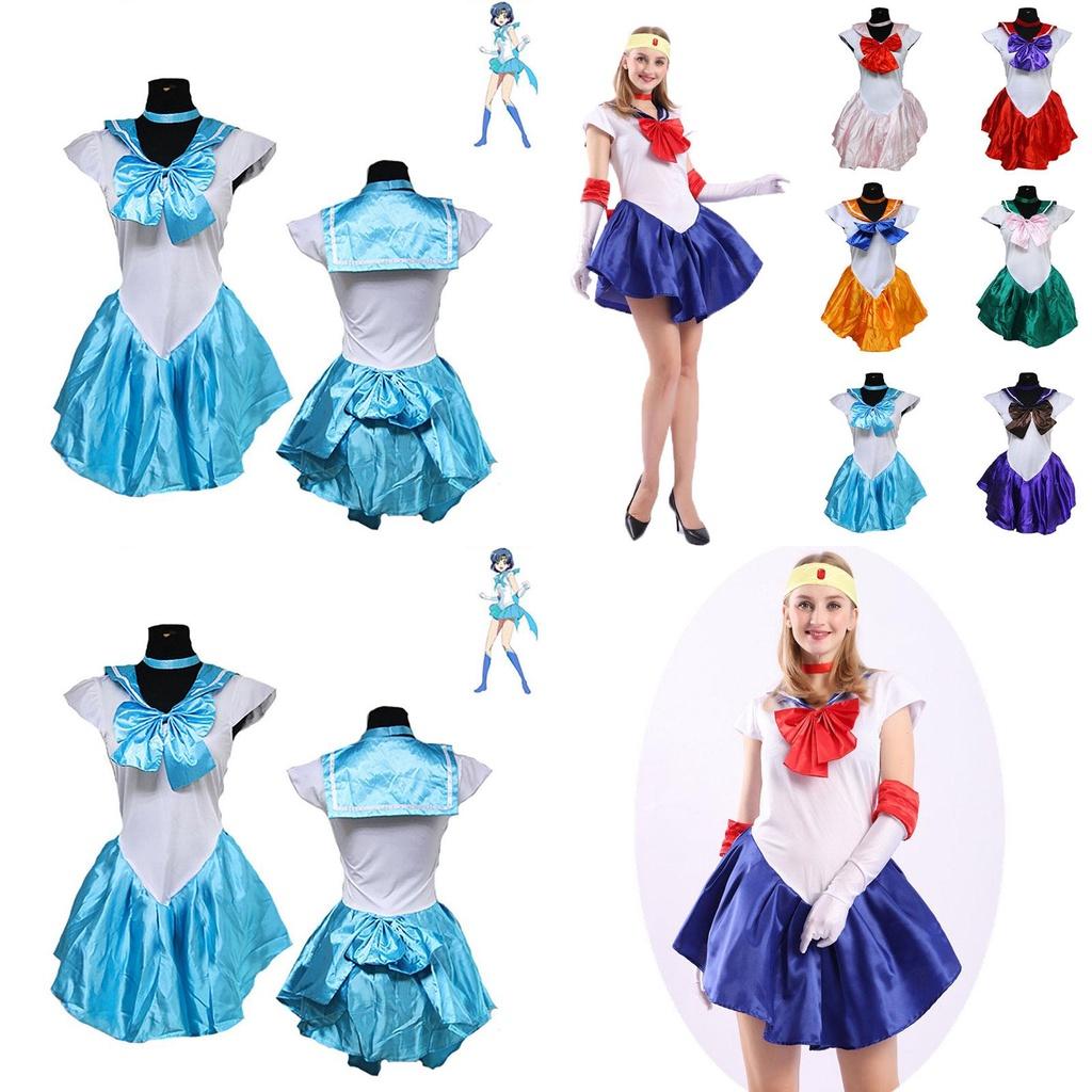 Oszałamiająca sukienka w stylu Sailor Moon z wykwintnym wykonaniem na Halloween Cosplay
