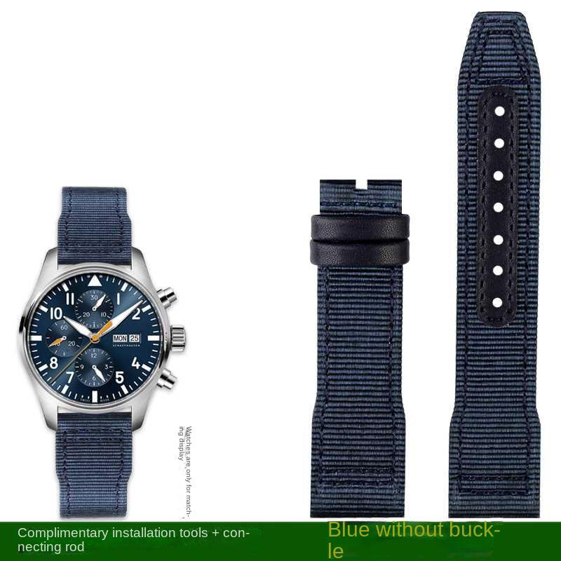 Bracelet de montre en nylon 20 mm 21 mm 22 mm pour IWC Universal Pilot Mark 18 Spitfire Fighter Série Portugal Bracelet de montre en toile