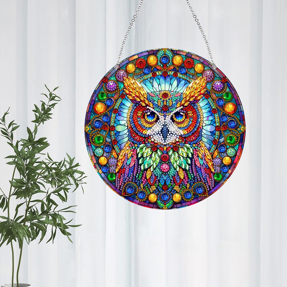 Acrylic Special Shaped Colorful Animal 5D DIY Diamond Art Hanging Decorations Diamond Painting Hanging Decorations for Adults