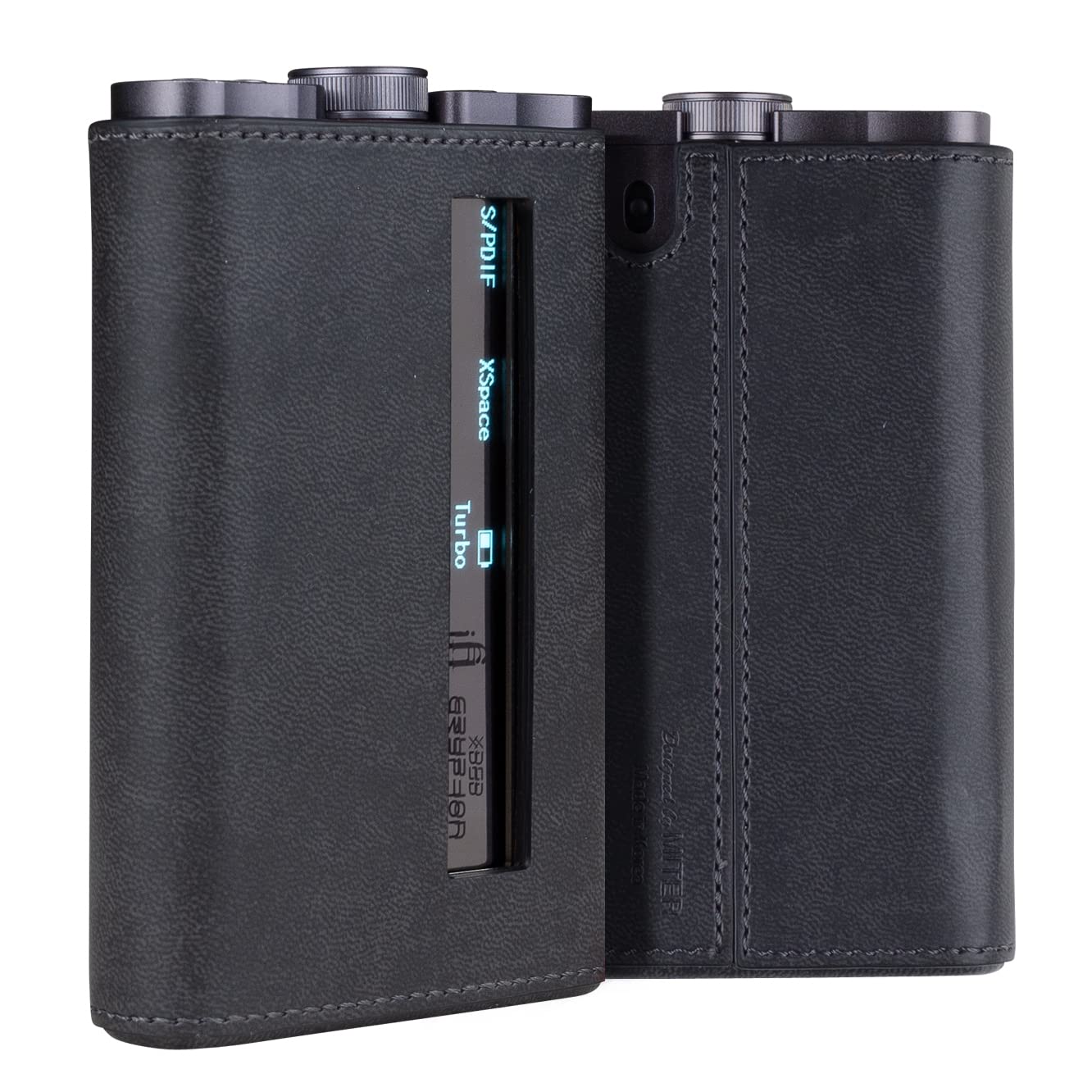 

MITER Case for iFi Audio xDSD Handmade Faux Leather Case in Black PU Gryphon/Gryphon Pro, (Italian Leather) чорний