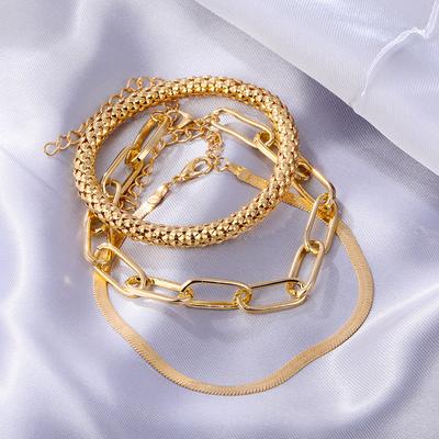 The New Snake Bone Chain Multi-layer Bracelet Creative Retro Personality Metal Chain Bracelet AVE