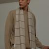 White Project BERLIN PATTERN VIRGIN WOOL MUFFLER_OATMEAL