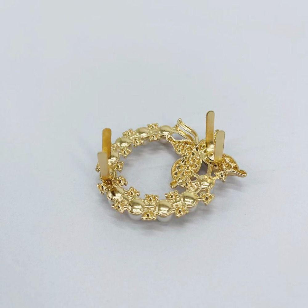Exquisite Rhinestone Metal Buckle Clasp Craft DIY Woven Bag Purse Hat Decor Bag Pendant Decoration