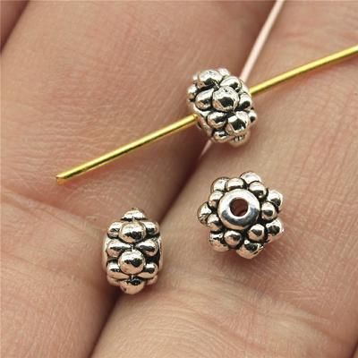 30pcs 6x6x4mm Diy Spacers Beads Charms For Jewelry Making Antique Silver Small Hole Spacers B13754