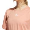 Adidas T Shirts Women's Pink Crew Neck Moderate Straight Fit H51188