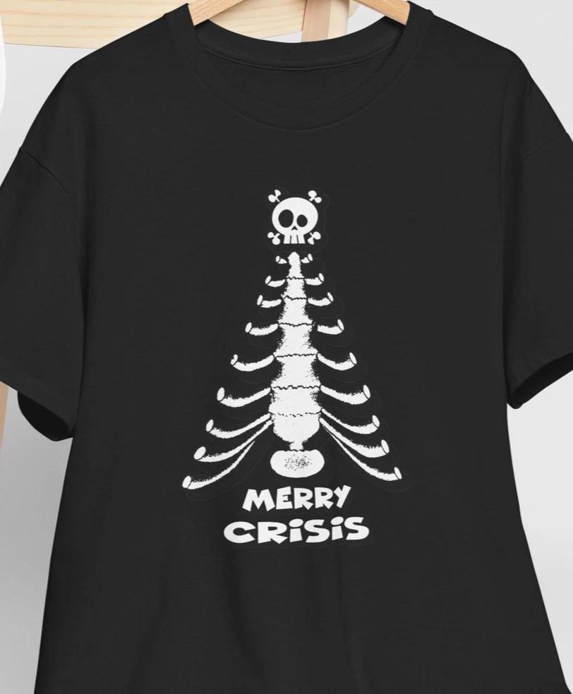

Merry Crisis Ironic Christmas Tree X-mas Shirt Holidays Gift Idea Ugly Sweater S