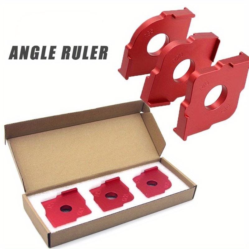 3Pcs Wood Panel Radius R Plate Router Table Bit Corner Jig Trimming Machine Engraving Machine Round Corner Template Kit