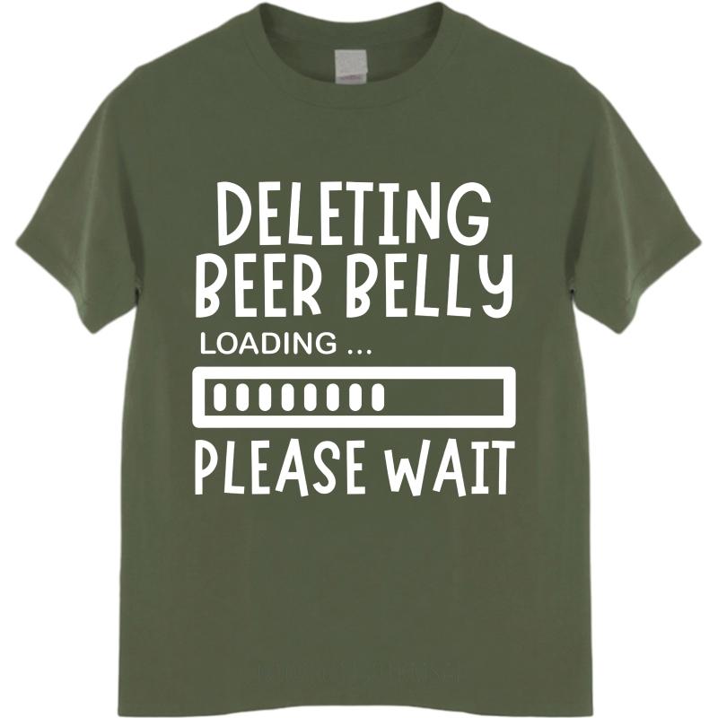 Plus Size Summer For Her T Shirt Deleting Beer Belly Loading Please Wait Short Sleeve Breathable O Neck Tees Cotton Top Tees