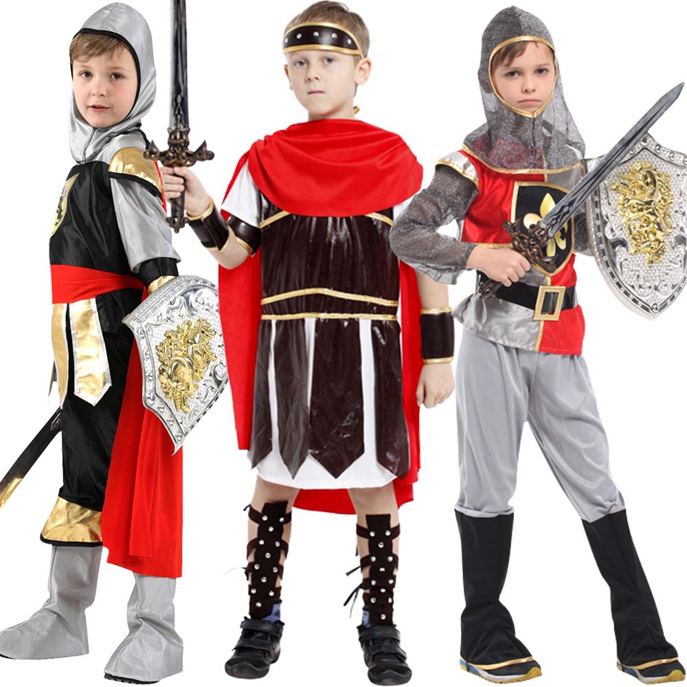 Children Royal Warrior /Knight /Soldier/gladiators, Spartan Warriors, Cosplay Costumes, Performance Clothing for boys,No Weapon