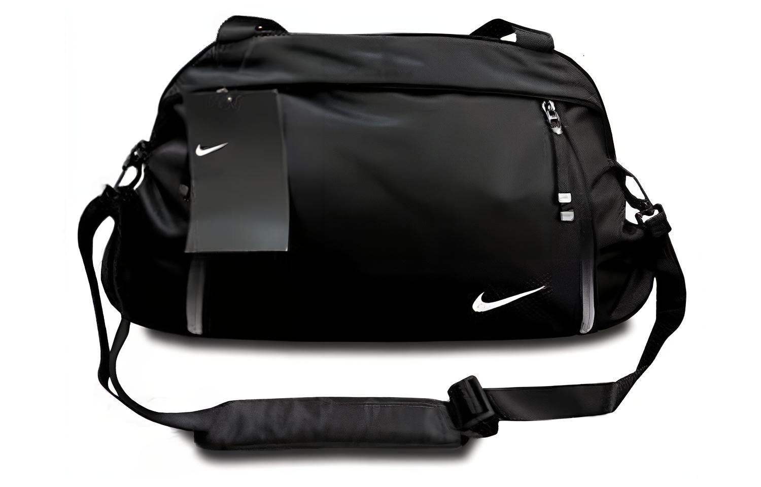 

Nike Polyester Travel Bag Luggage Bag One Shoulder Crossbody Handheld Gym Bag Unisex Black BZ9808-010