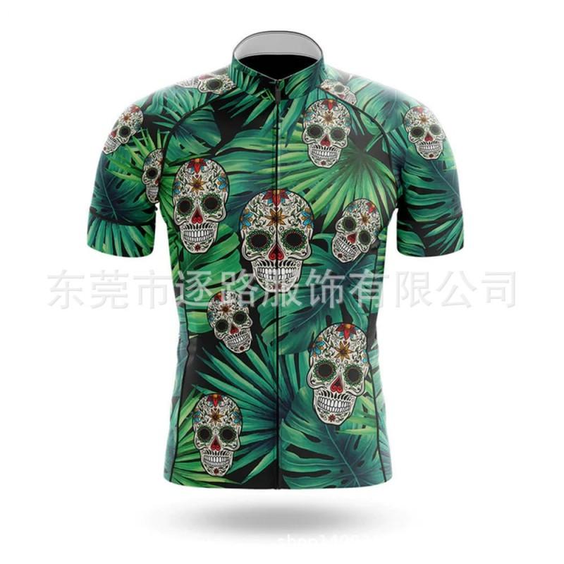 Aloha Schädel Team Radhose mit Trägern Set Rennrad Kleidung Herren Damen