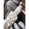Semi-turtleneck Lace Hollow Top Women's Spring Temperament Stacked Long-sleeved Bottomed Shirt