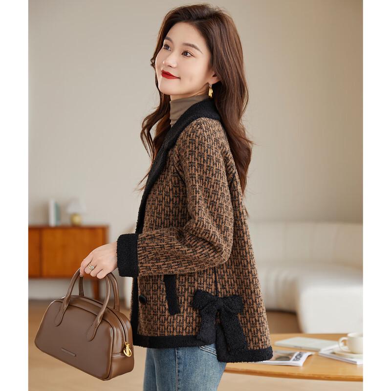 

Ke Bei Er Women s Plush Wool Blend Short Coat 2XL