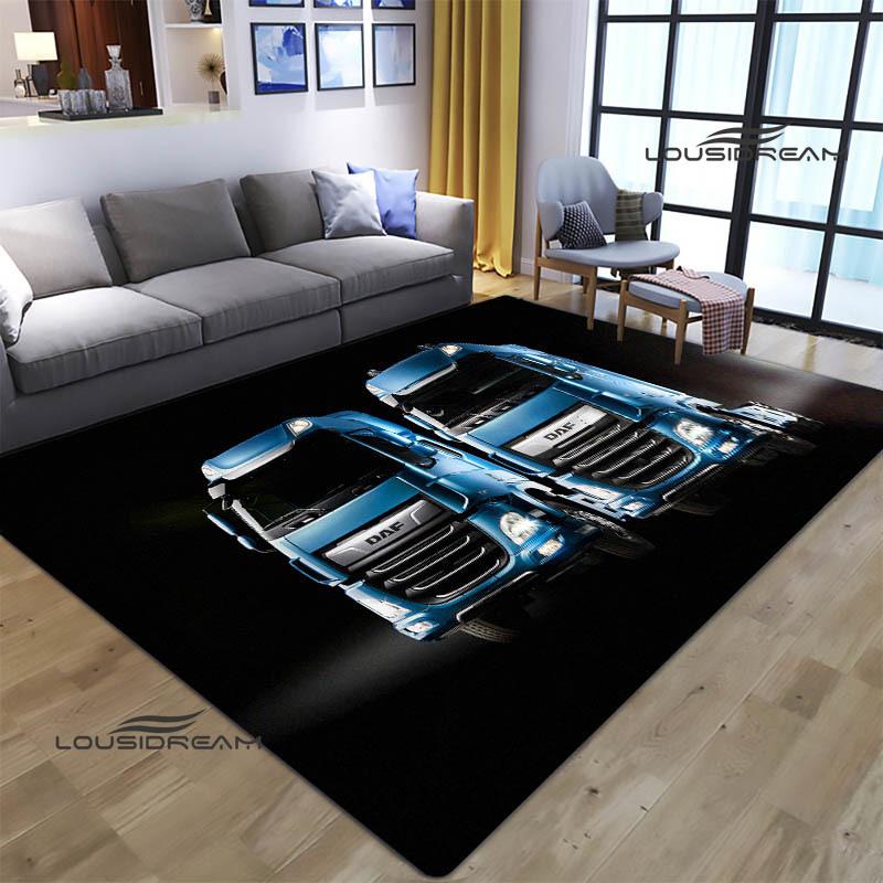 3D DAF Truck Retro Printed Carpet Living Room Bedroom Non-slip Carpets Yoga Mat Outdoor Carpet Kawaii Rug Birthday Gift
