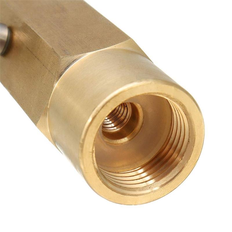 Brass CO2 Charges Adapter with Secure Connection & Extended Reach Long CO2 Cylinder Adapter Brass Fitting For Soft Drink Maker