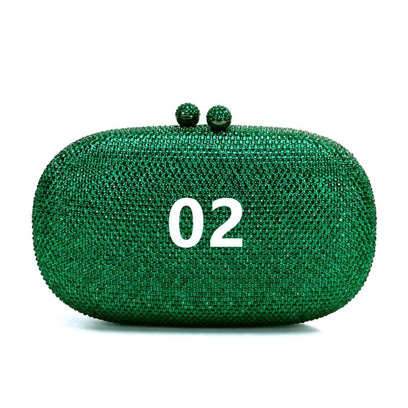 Green Diamond Evening Clutches Dinner Purses And Handbags Black Tassel Party Prom Money Wallets Long Chain Wedding Phone Clutch