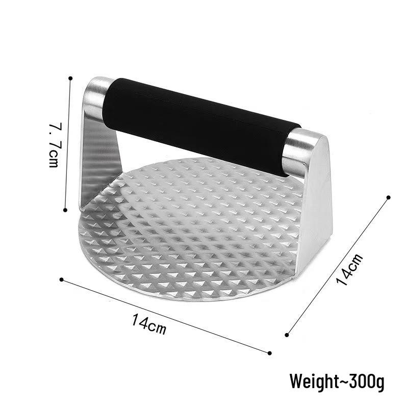 Stainless Steel Meat Patty Presser - Manual Hamburger Press & Scaled Kitchen Tool