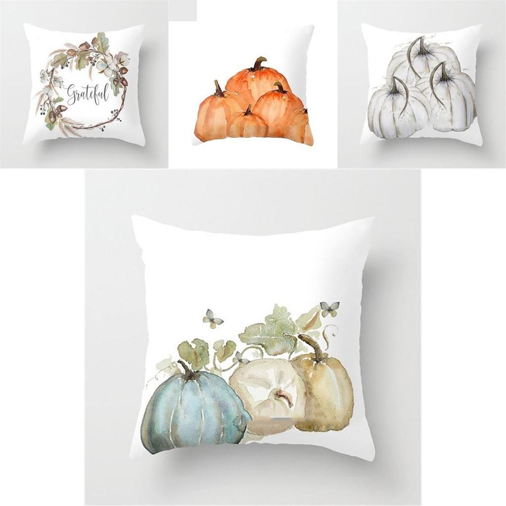 Elegant Watercolor Pumpkin Cushion Cover Pillow Case Adds Festive Charm To Any Room