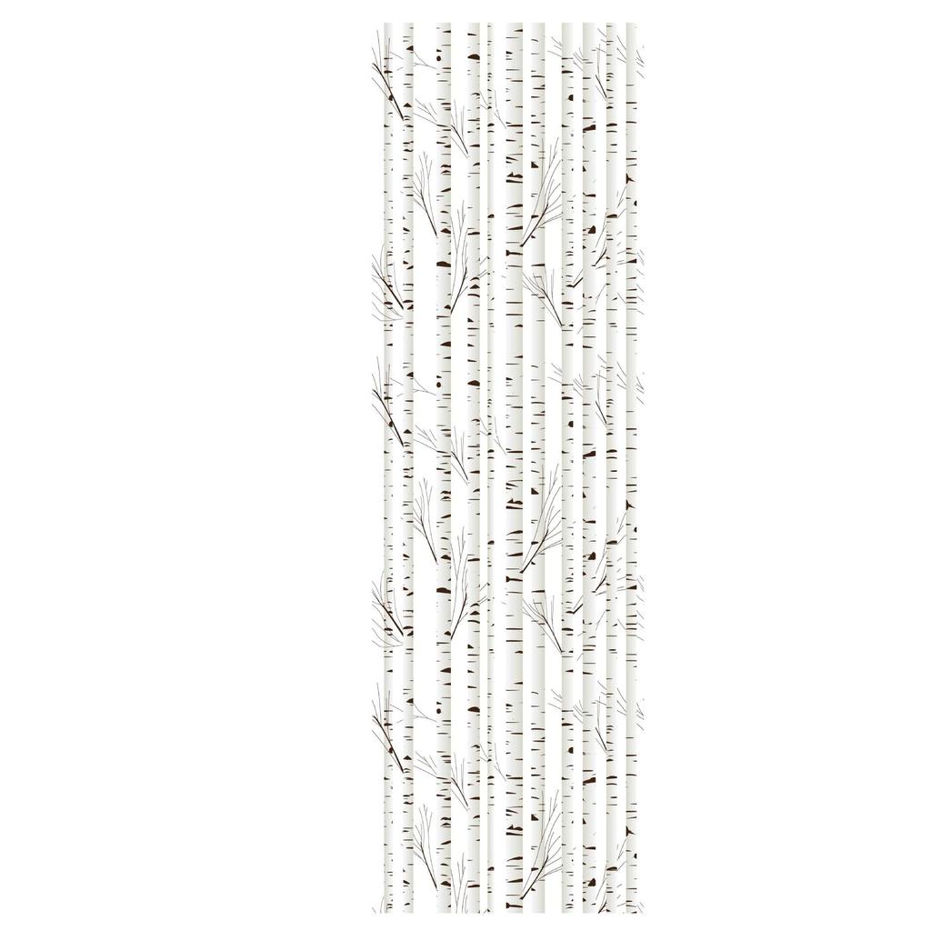 Seamless Waterproof Antifouling Wallpaper (Thick Ink Flower Green Plant)
