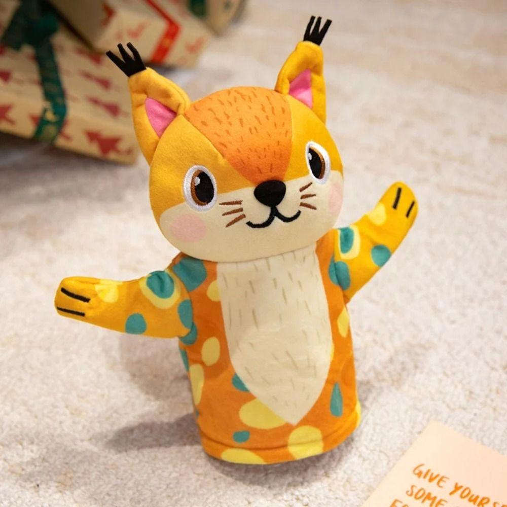 Movable Mouth Stuffed Plush Squirrel Toys Squirrel Hand Finger Story Puppet  Story Time