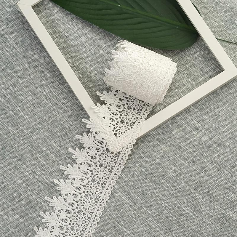 3 Yards White Hollow Lace Ribbon for Clothes Dress Sofa Decor DIY Sewing Craft