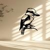 1pc Lifelike Kookaburra Metal Wall Art Iron Garden Sculpture Weather Resistant Patio Fence Decor Gift for New Year Easter Bird Lovers