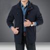 Autumn and winter outdoor casual jacket middle-aged jacket large size medium and long velvet thickened breathable men's jacket