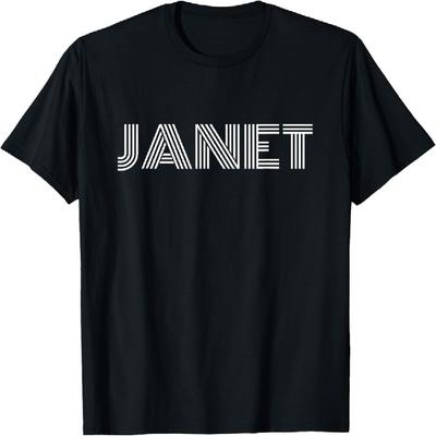 Janet Vintage 70er Jahre Schrift T-Shirt