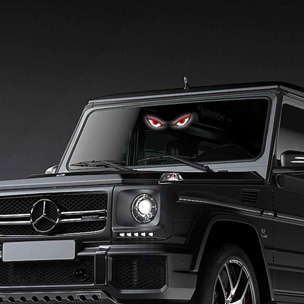 Suction Cup  Installation Solar Demon Eye Light Anti-Rear-End Light  Car Triangle Window