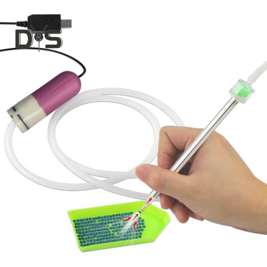 Вакуумна ручка для алмазної мозаїки Електричний інструмент для викладання алмазів Без воску Живлення від USB Вакуумна ручка для алмазної мозаїки для DIY алмазного мистецтва