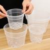 1/5Pcs Round Planter Pot Transparent Orchid Container Plastic Nursery DIY Planter Pot Seedling Cup Household Garden Supplies