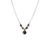 Vintage Metal Y2K Fashion Imitation Natural Tiger Eye Stone Pendant Necklace Punk Bohemian Women's Cool Zircon Gift Accessories