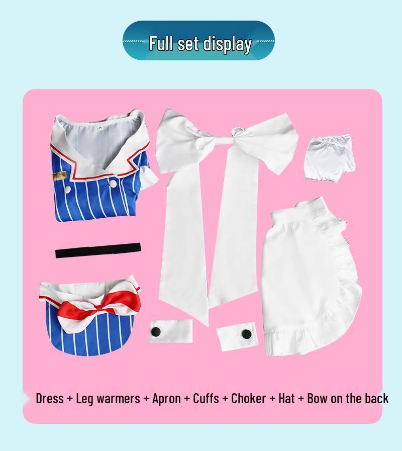 Hatsune Miku Hypnotist Cosplay Maid Outfit with Hat - Full Set XXL