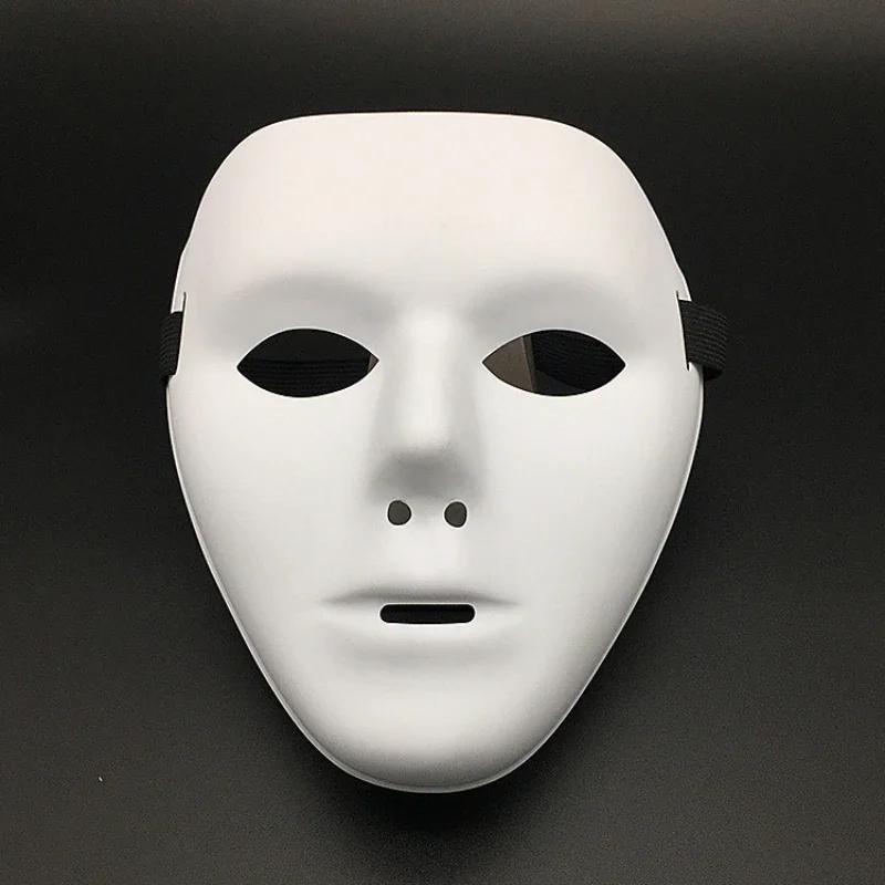 Halloween Masquerade Prop Dance Performance: A Full Face with Hand-painted White Clowns