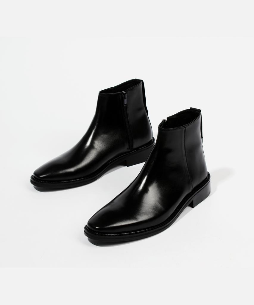 Custommood Rain Cowhide Chelsea Boots (Black Fg)